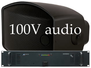 100V audiosysteem voor binnen en buiten